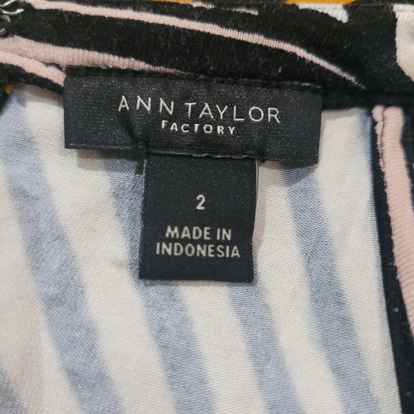 Ann Taylor Women's Graphic Halter Mini Shift Dress Size 2 Black Yellow Colorful - Picture 9 of 10